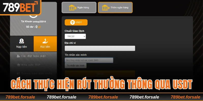 Chia sẻ cách thực hiện rút thưởng thông qua USDT
